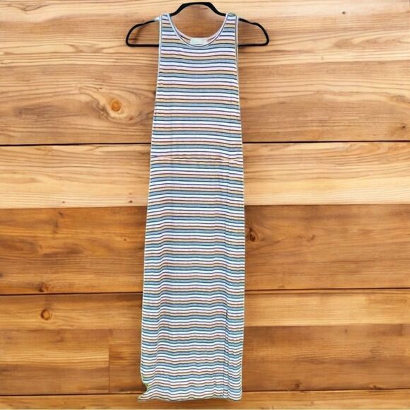 The Jet Set Diaries (JSD) Multi-Colored Striped Maxi Long Tank Dress Medium Sun - Picture 1 of 6
